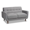 Baxton Studio Allister Mid-Century Light Grey Upholstered 2-Piece Living Room Set 158-9748-9749